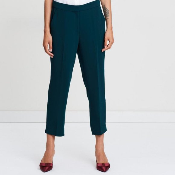 J CREW - NWOT Pull-On Easy Pant in Matte Crepe - Evergreen - Picture 3 of 7